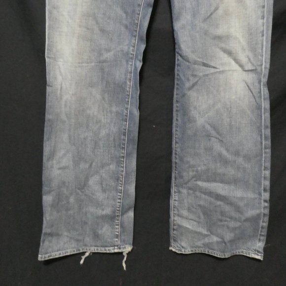 7 FOR ALL MANKIND | Bootcut | size 36 | Distressed Faded Blue Denim - Picture 7 of 16